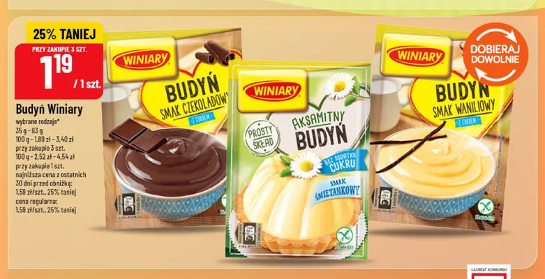 Budyń smak czekoladowy Winiary promocja w POLOmarket