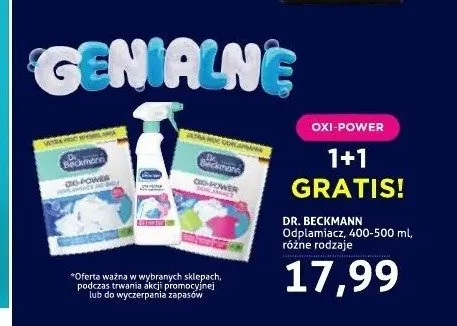 Odplamiacz Dr. Beckmann promocja w Blue Stop