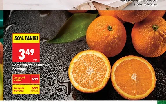 Pomarańcze deserowe na wagę promocja w Biedronka
