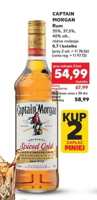 Rum Captain Morgan różne rodzaje promocja w Kaufland