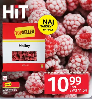 Maliny mrożone promocja w Selgros