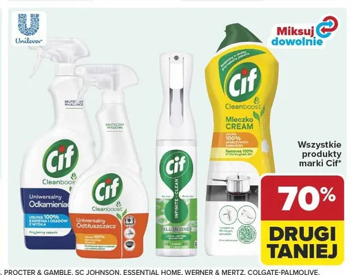 Spray do czyszczenia Cif All in One promocja w Carrefour Market