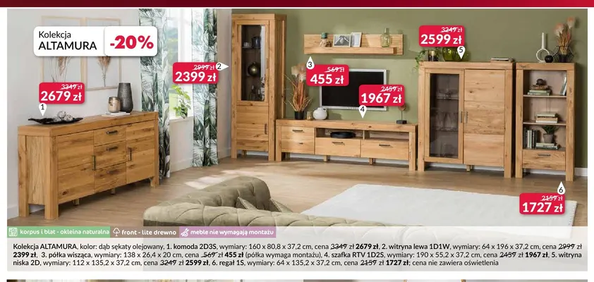 Witryna lewa 1D1W Altamura promocja w Salony Agata