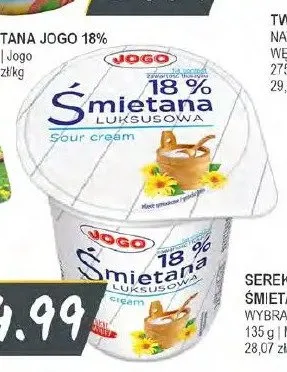 Śmietana Jogo 18% promocja w Słoneczko