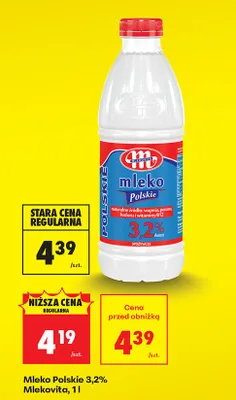 Mleko polskie 3,2% promocja w Biedronka