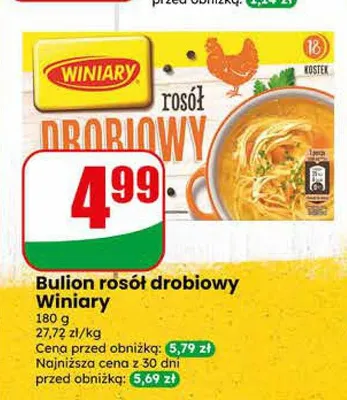 Bulion rosół drobiowy Winiary promocja w Dino