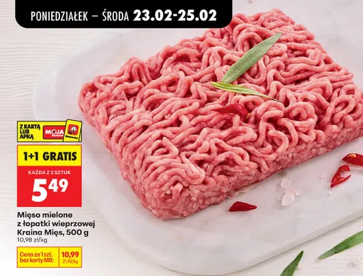 Mięso mielone z łopatki promocja w Biedronka