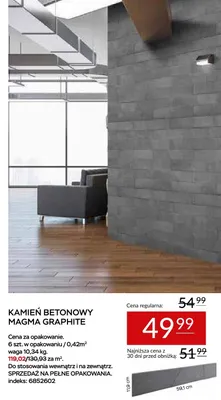 Kamień betonowy Magma Graphite promocja w Abra Meble