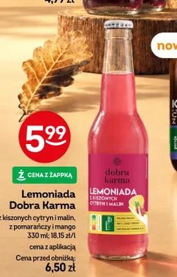 Lemoniada Dobra Karma z pomarańczy i mango promocja w Żabka
