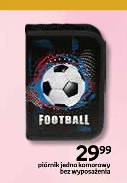 Piórnik jednokomorowy bez wyposażenia Football promocja w Empik