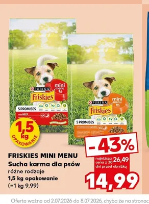 Sucha karma dla psów Friskies Mini Menu promocja w Kaufland