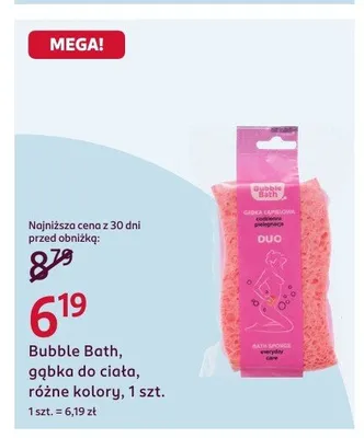 Gąbka do ciała Bubble Bath promocja w Rossmann