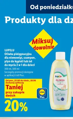 Oliwka pielęgnacyjna dla niemowląt Lupilu promocja w Lidl