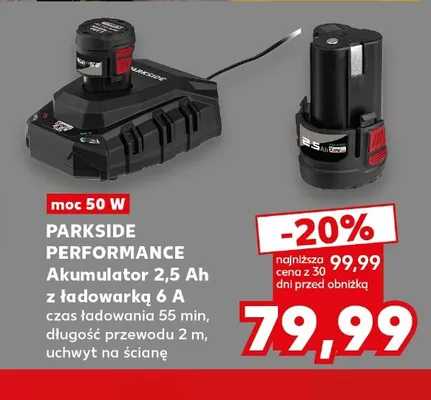 Akumulator z ładowarką Parkside Performance promocja w Kaufland