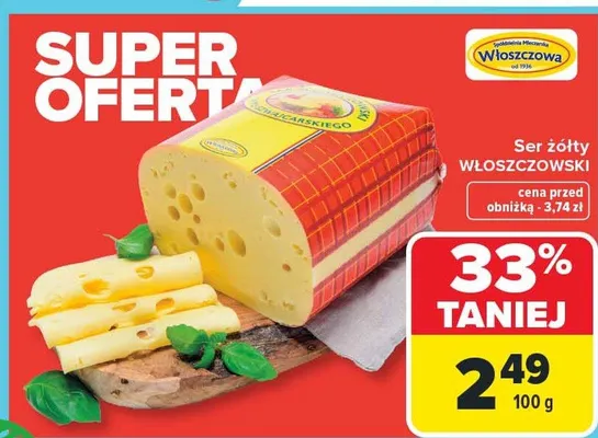 Ser żółty promocja w Carrefour