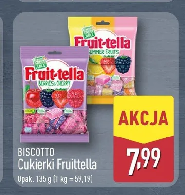 Cukierki Fruit-tella Biscotto promocja w Aldi