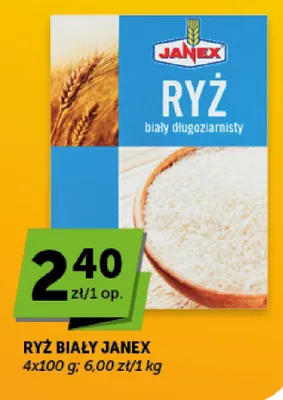Ryż biały długoziarnisty Janex 4-pak promocja w Euro Sklep