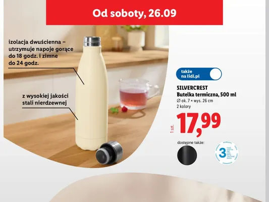 Butelka termiczna 500 ml Silvercrest promocja w Lidl