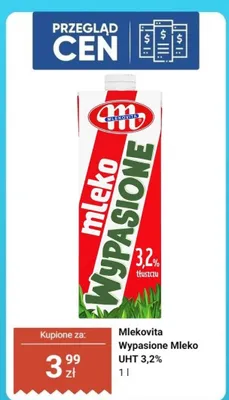 Mleko UHT Wypasione 3,2% promocja w Dino