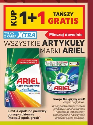 Kapsułki do prania Ariel Allin1 Pods promocja w Kaufland