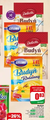Budyń waniliowy Gellwe XXL promocja w Dino