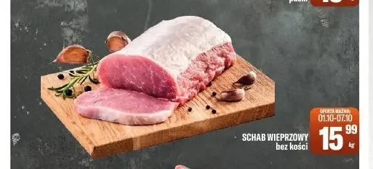 Schab wieprzowy bez kości promocja w Tomi Markt