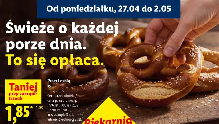 Precel z solą Piekarnia Lidla promocja w Lidl