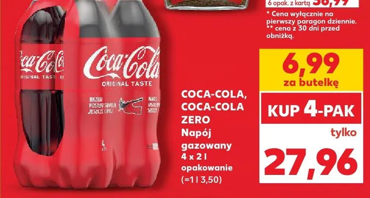 Napój gazowany 4-pak promocja w Kaufland