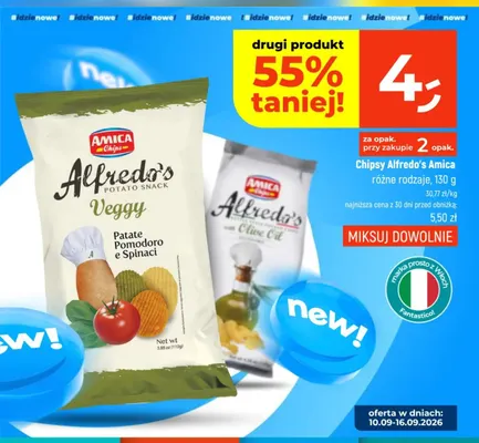 Chipsy Alfredo's Amica promocja w Dealz