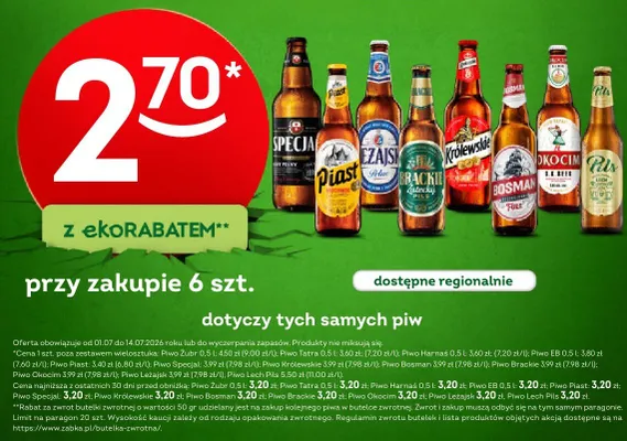 Piwo Bosman Szczeciński Full promocja w Żabka