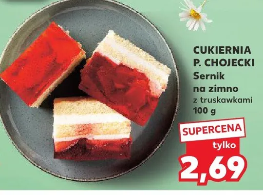 Sernik na zimno z truskawkami promocja w Kaufland