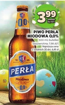 Piwo Perła Miodowa 0.0% promocja w Stokrotka