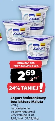 Jogurt śmietankowy bez laktozy promocja w Netto