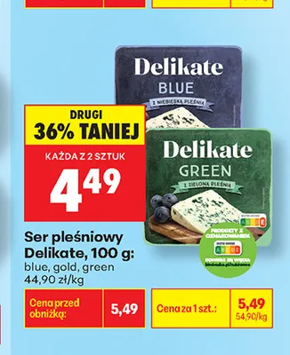 Ser pleśniowy blue Delikate promocja w Biedronka
