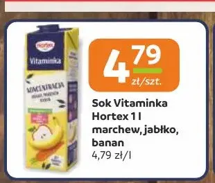 Sok Vitaminka Hortex marchew jabłko banan promocja w Gama