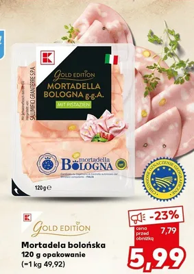 Mortadela bolońska Gold Edition promocja w Kaufland
