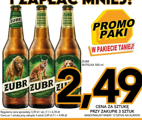 Piwo Żubr promocja w Kupiec