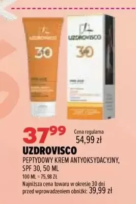Peptydowy krem antyoksydacyjny SPF 30 Uzdrovisco promocja w Drogerie Natura