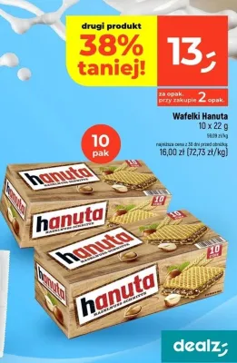 Wafelki Hanuta promocja w Dealz
