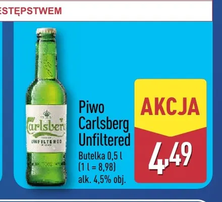 Piwo Carlsberg Unfiltered promocja w Aldi