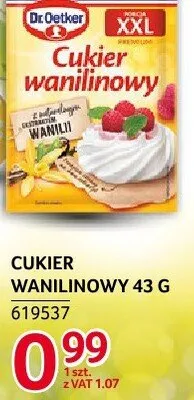 Cukier wanilinowy Dr. Oetker 43g promocja w Selgros