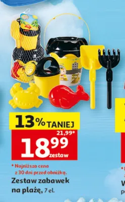 Zestaw zabawek na plażę 7 el. promocja w Auchan