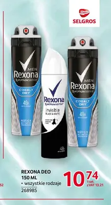 Dezodorant Rexona Men Cobalt Dry promocja w Selgros