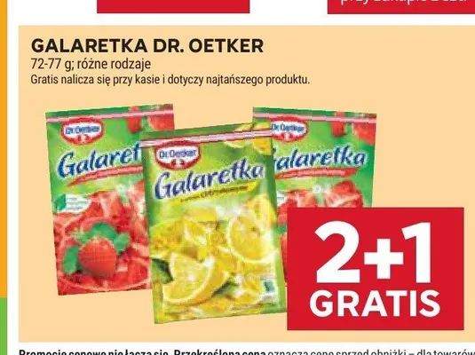 Galaretka o smaku agrestowym Dr. Oetker promocja w Stokrotka