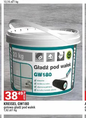 Gotowa gładź pod wałek Kreisel promocja w Merkury Market