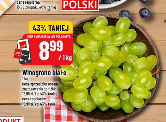 Winogrono białe promocja w POLOmarket