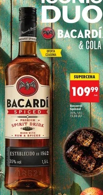 Napój spirytusowy Bacardí Spiced promocja w Biedronka