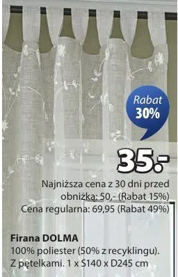 Firana DOLMA promocja w Jysk