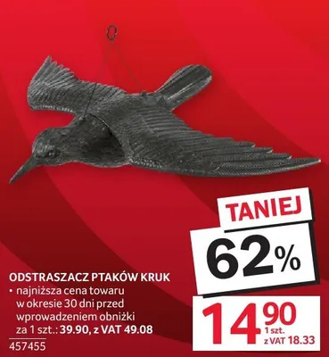 Odstraszacz ptaków kruk promocja w Selgros