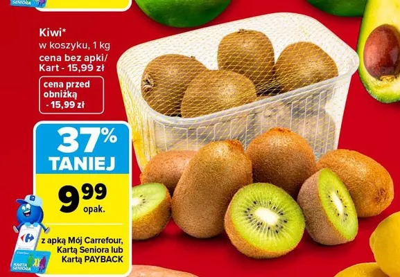 Kiwi w koszyku promocja w Carrefour Market